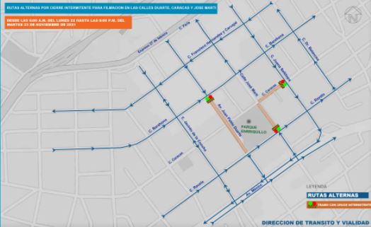 Cerraran varias avenías en el Distrito Nacional por filmación de películas