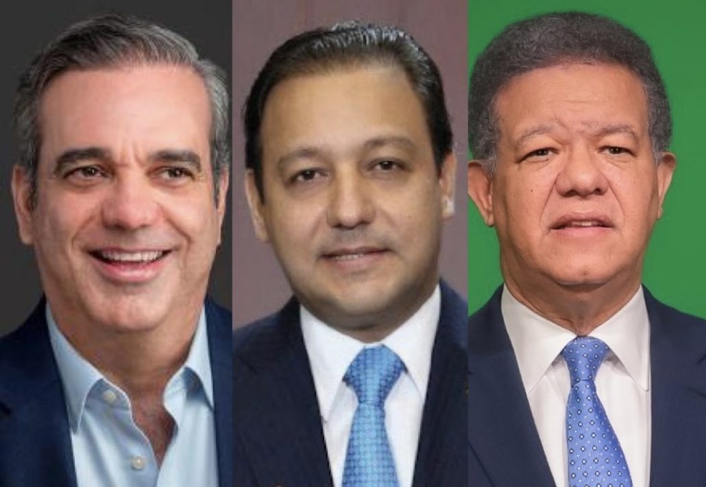 Luis Abinader, Abel Martínez y Leonel Fernández