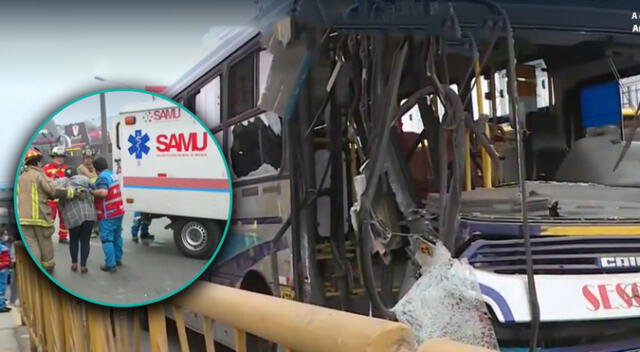 Más de 20 heridos en Lima por choque de buses de transporte público