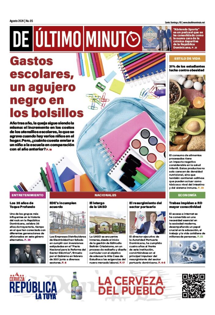 Quinta edición De Último Minuto impresa - agosto 2024