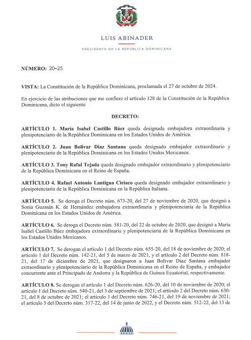 Tony Raful es designado embajador de RD en España y Juan Bolívar Díaz embajador en México - Noticias de hoy en República Dominicana | De Último Minuto