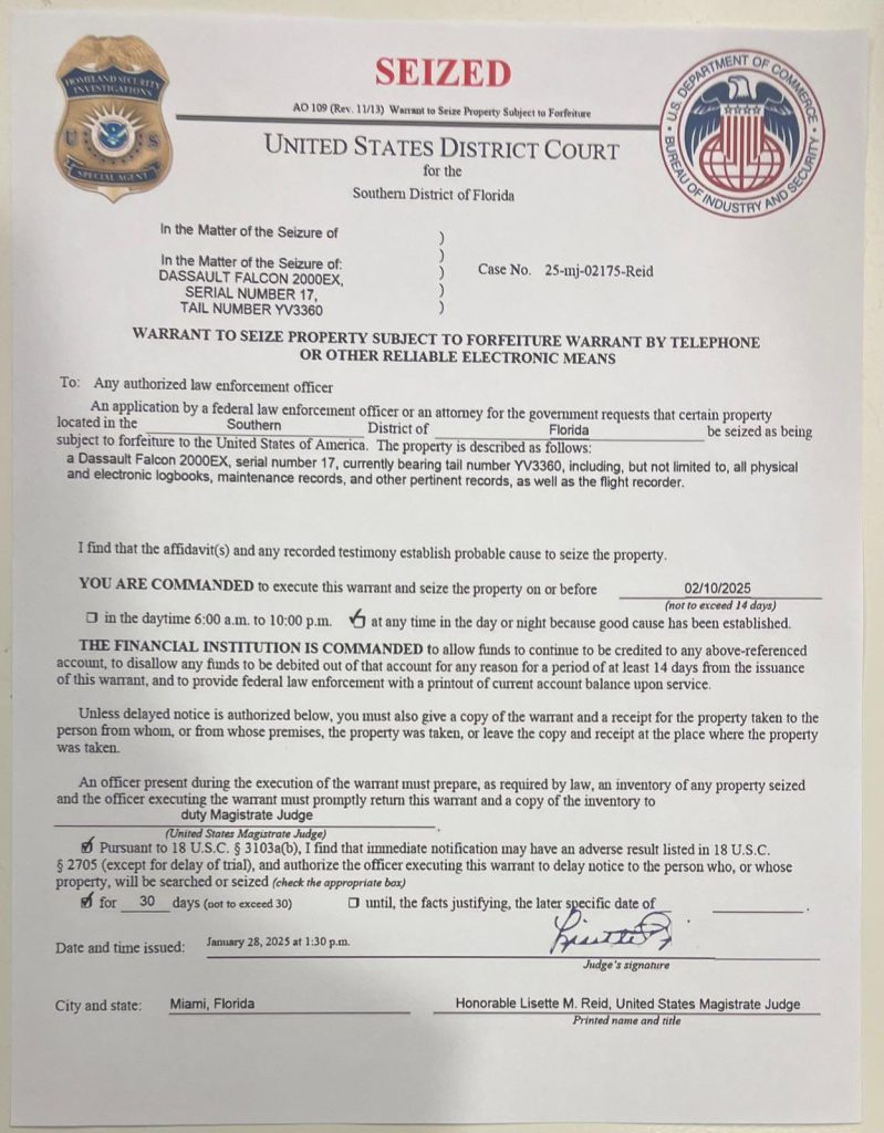 ¡Oficial! EEUU confisca avión de Maduro en la República Dominicana - Noticias de hoy en República Dominicana | De Último Minuto