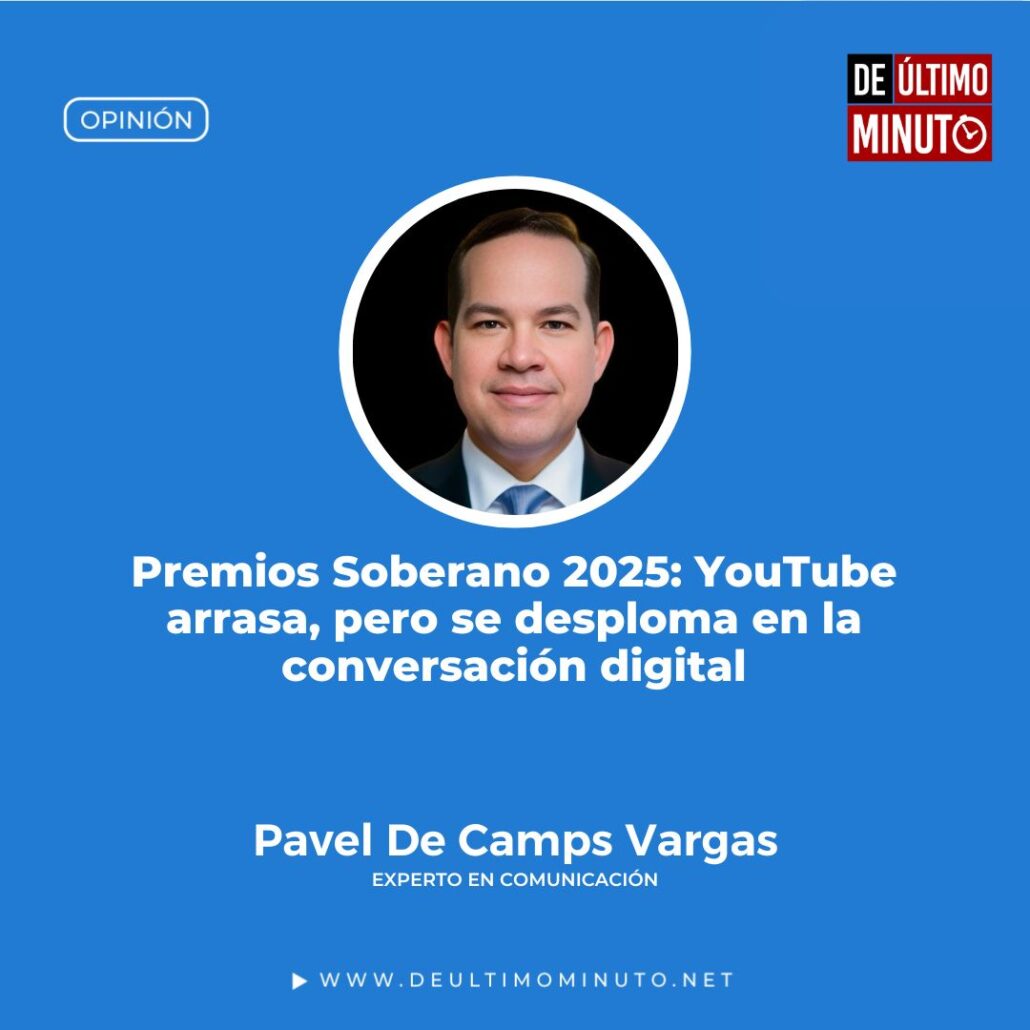 Premios Soberano 2025: YouTube arrasa, pero se desploma en la conversación digital