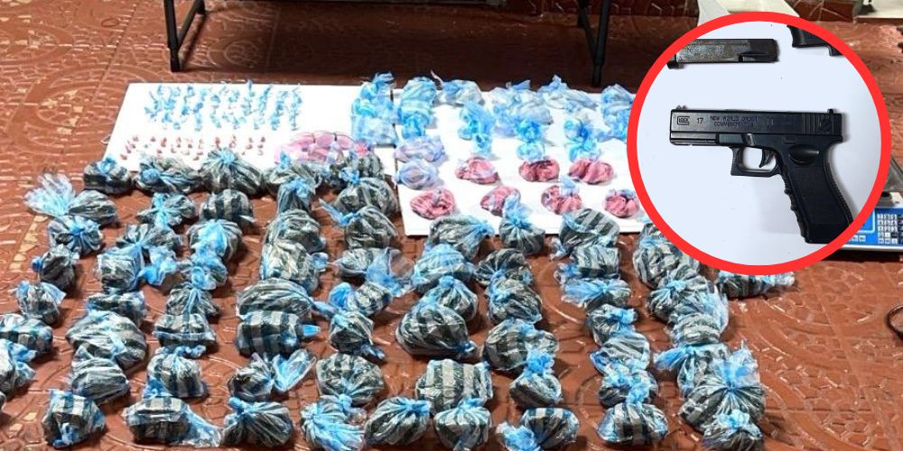 PN apresa a cinco hombres y decomisa drogas y armas de fuego en operativo en el GSD