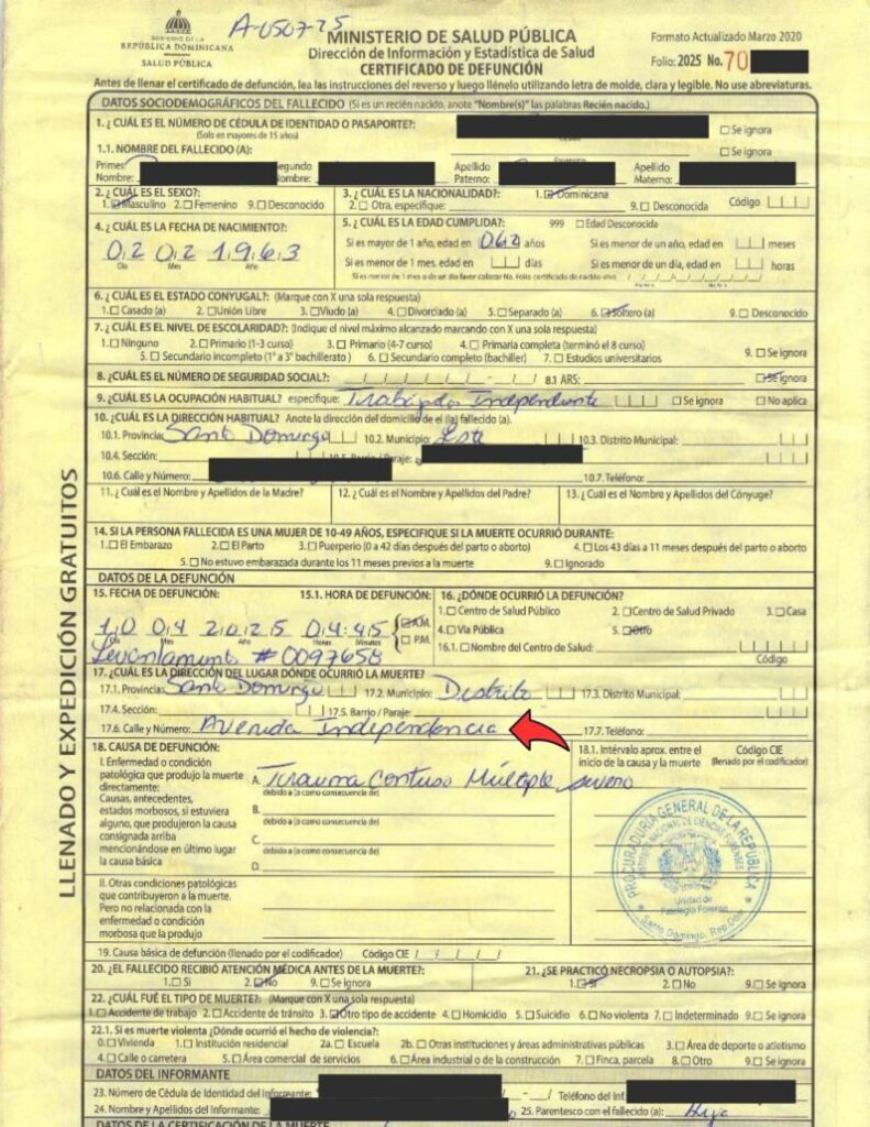 Manauri Jorge denuncia irregularidades del INACIF en los certificados de defunción de las víctimas del Jet Set - Noticias de hoy en República Dominicana | De Último Minuto