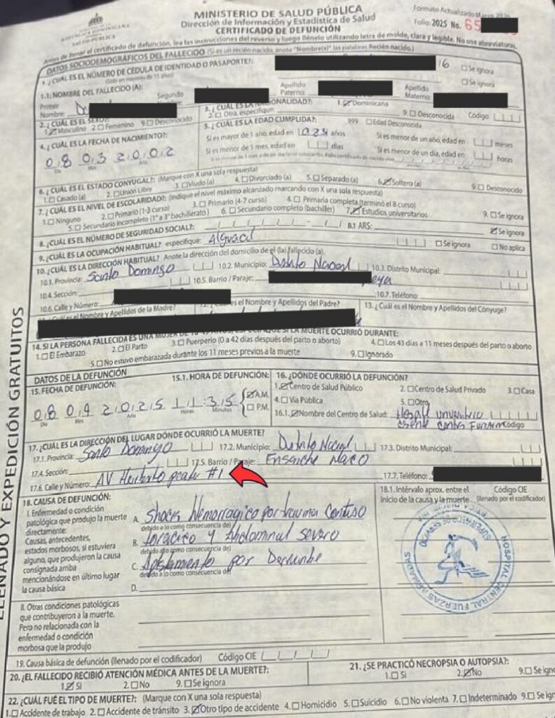 Manauri Jorge denuncia irregularidades del INACIF en los certificados de defunción de las víctimas del Jet Set - Noticias de hoy en República Dominicana | De Último Minuto