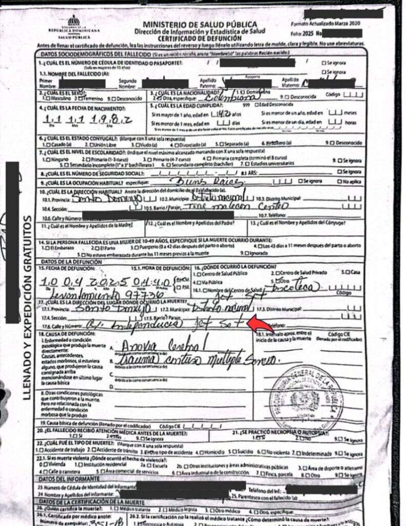 Manauri Jorge denuncia irregularidades del INACIF en los certificados de defunción de las víctimas del Jet Set - Noticias de hoy en República Dominicana | De Último Minuto