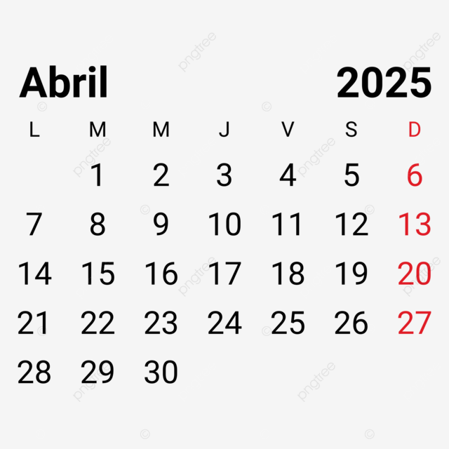 Agenda del día: martes 15 de abril, 2025