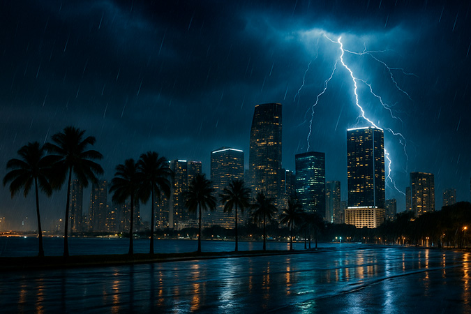 Pronóstico del tiempo para esta noche 26 de junio del 2025 en Miami: lluvias y tormentas eléctricas