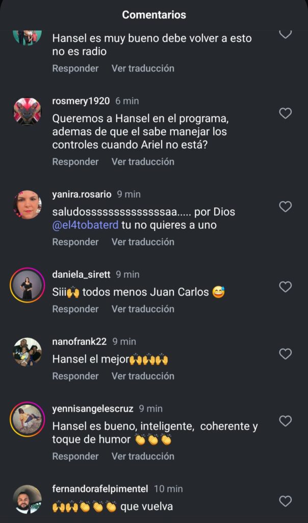 ¿Volverá Hansel García a Esto No es Radio? Integrantes del espacio y seguidores piden su regreso - Noticias de hoy en República Dominicana | De Último Minuto