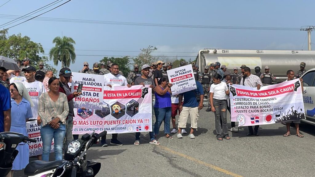 Comunidades de Bonao exigen soluciones urgentes en parada piquetera - Noticias de hoy en República Dominicana | De Último Minuto