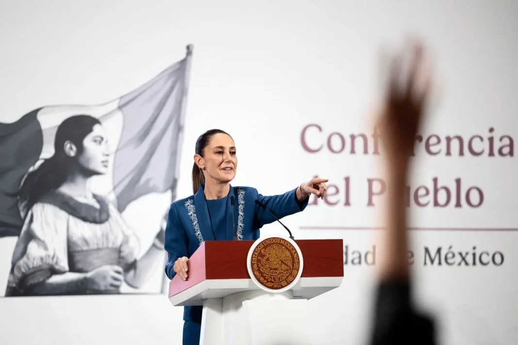 Sheinbaum admite que bandera de México en protestas de EEUU puede ser una 