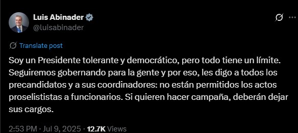 Abinader advierte a sus funcionarios: “Si quieren hacer campaña, deberán dejar sus cargos” - Noticias de hoy en República Dominicana | De Último Minuto