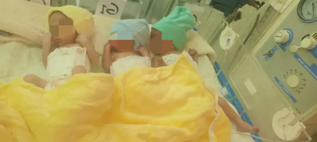Joven madre da a luz a trillizos prematuros en San Juan de la Maguana