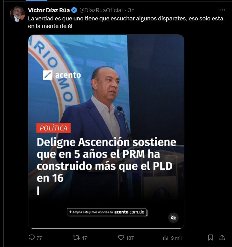Díaz Rúa estalla contra Deligne Asención por comparar obras de gobiernos del PLD y PRM - Noticias de hoy en República Dominicana | De Último Minuto