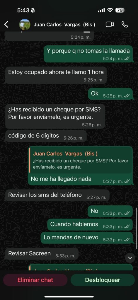 Periodista denuncia intento de estafa vía WhatsApp con número de contacto conocido - Noticias de hoy en República Dominicana | De Último Minuto