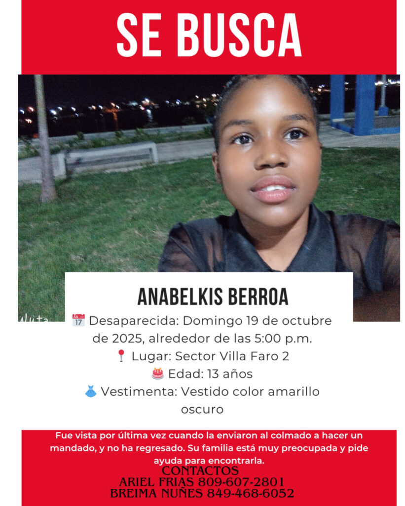 Se busca a menor desaparecida en Villa Faro II - Noticias de hoy en República Dominicana | De Último Minuto