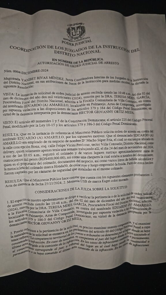 Denuncian a hombre acusado de robo en colmado del DN; lleva casi dos años prófugo - Noticias de hoy en República Dominicana | De Último Minuto