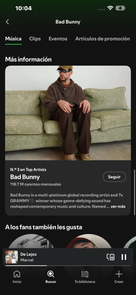 Bad Bunny sube al #2 mundial en oyentes mensuales de Spotify y supera a The Weeknd - Noticias de hoy en República Dominicana | De Último Minuto