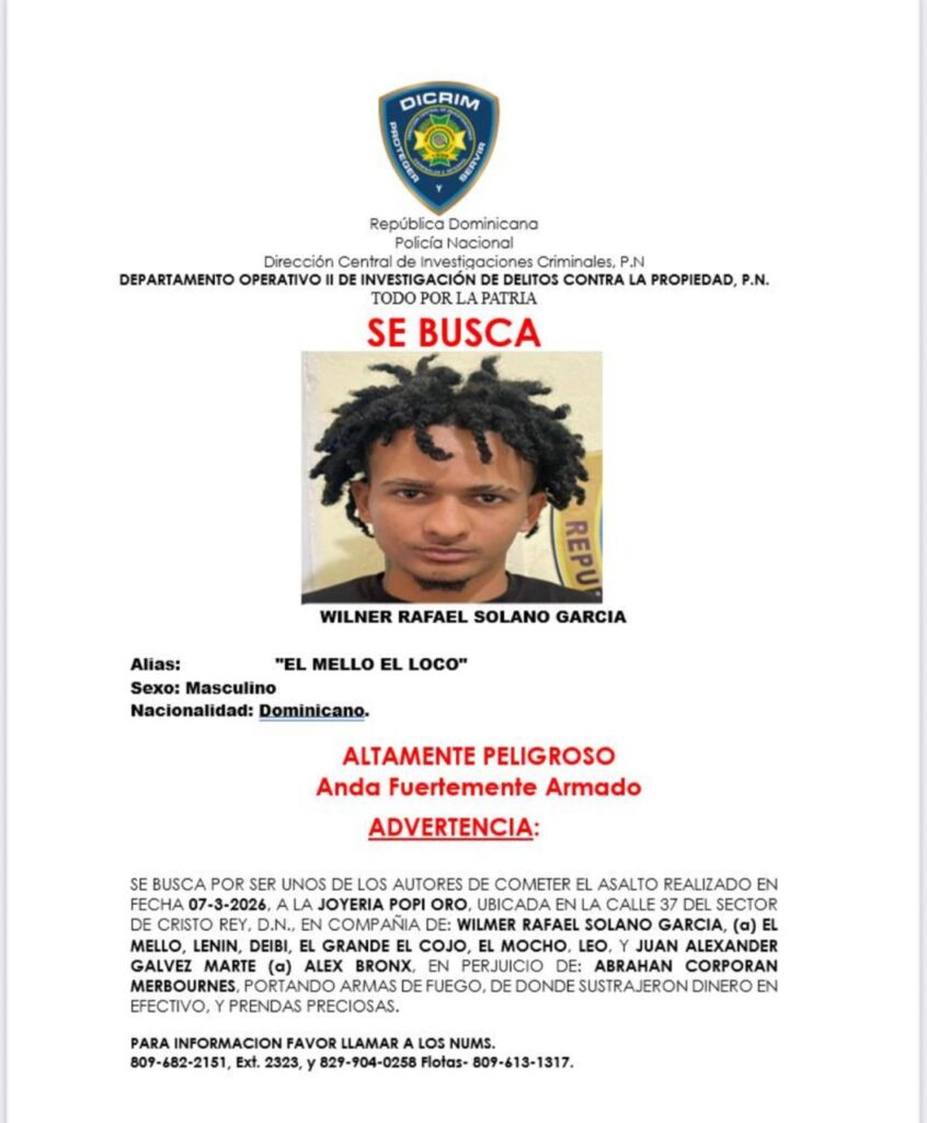 Recluso de La Victoria señalado como autor intelectual de asalto a joyería en Cristo Rey - Noticias de hoy en República Dominicana | De Último Minuto