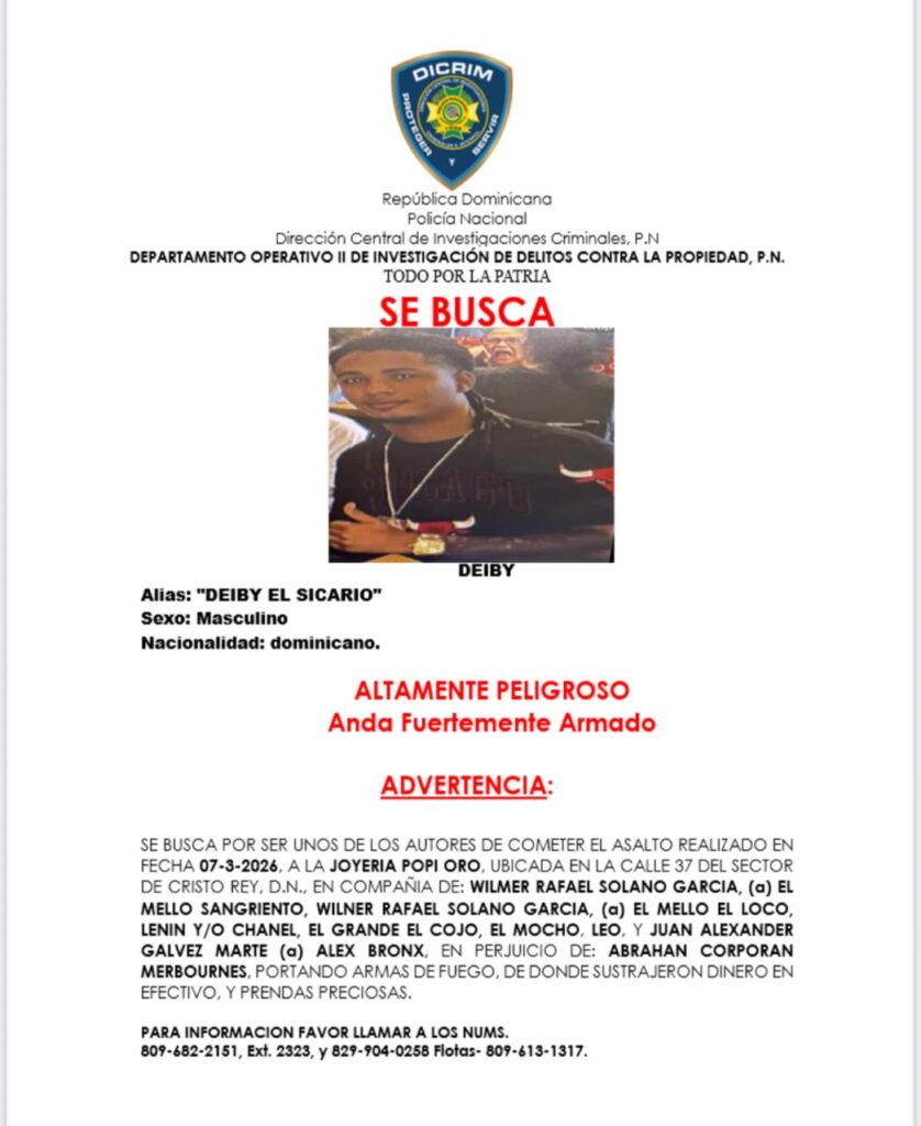 Recluso de La Victoria señalado como autor intelectual de asalto a joyería en Cristo Rey - Noticias de hoy en República Dominicana | De Último Minuto