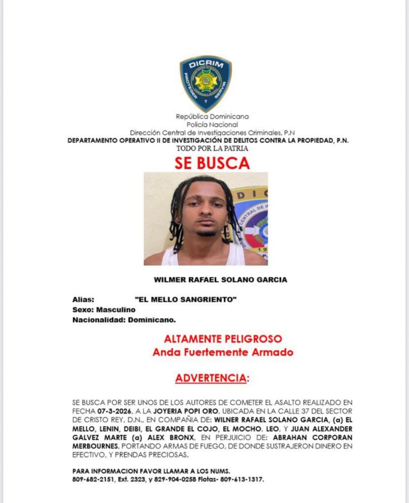 Recluso de La Victoria señalado como autor intelectual de asalto a joyería en Cristo Rey - Noticias de hoy en República Dominicana | De Último Minuto