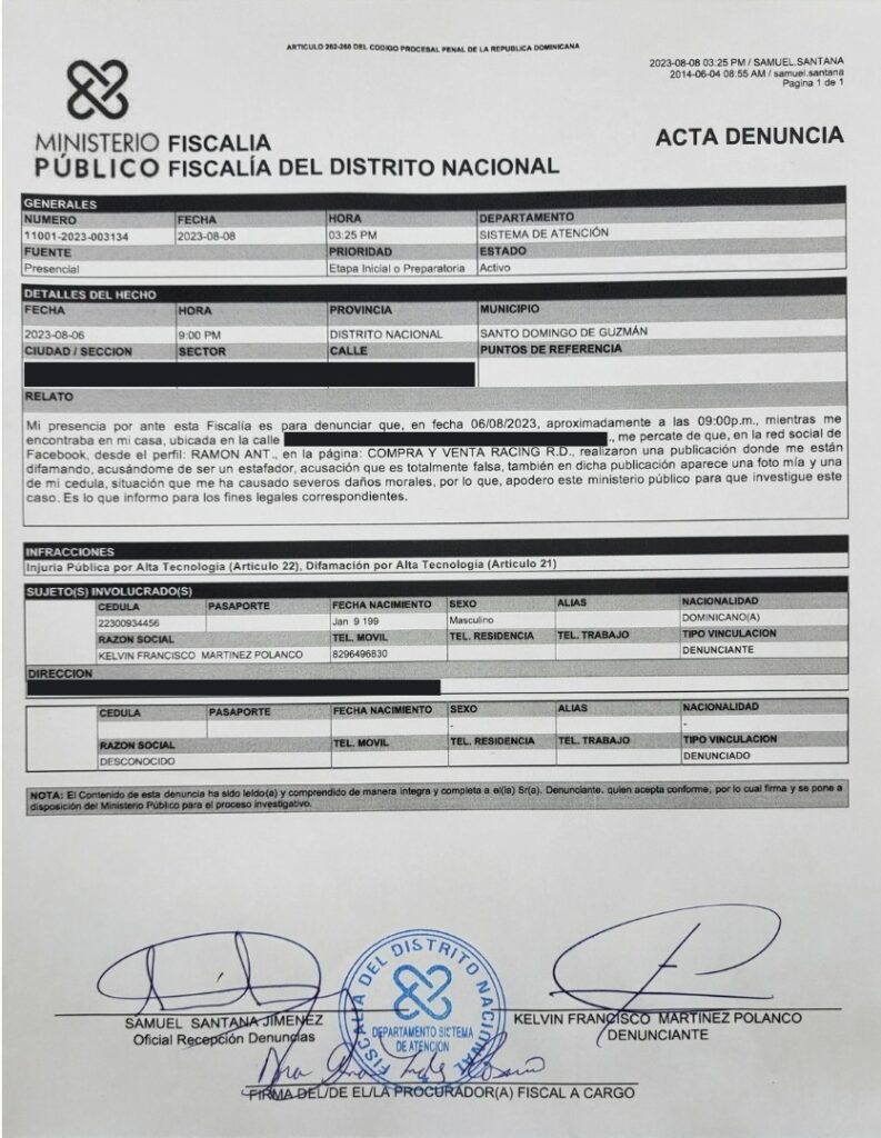 Ciudadano denuncia uso de su identidad para estafas durante más de cuatro años - Noticias de hoy en República Dominicana | De Último Minuto
