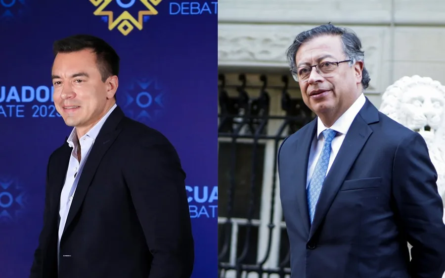 Noboa acusa a Petro de impulsar una supuesta incursión de guerrilleros colombianos en Ecuador