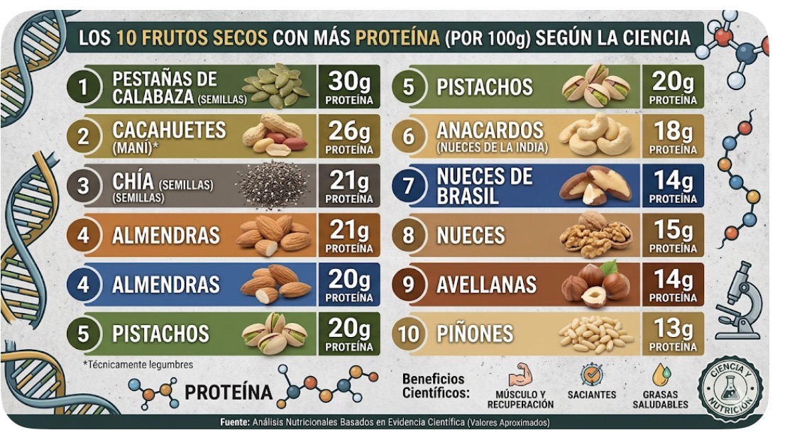 Conoce los 10 frutos secos con más proteína según la ciencia - Noticias de hoy en República Dominicana | De Último Minuto